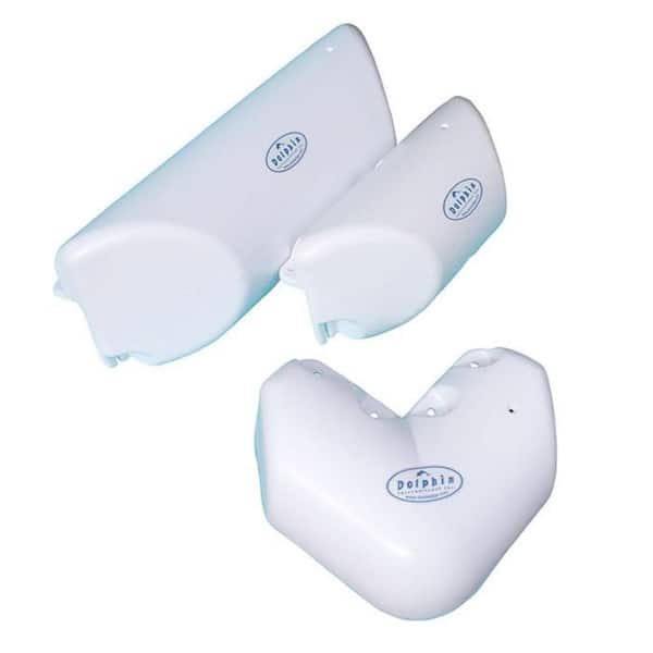 12 in. x 12 in. Dock-Side Dock Bumper Corner, White