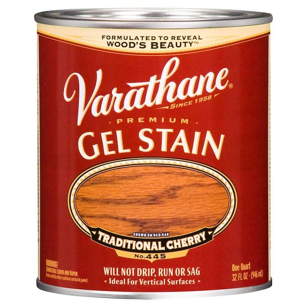 Varathane 1 qt. Traditional Cherry Premium Gel Stain No.445 224458H ...