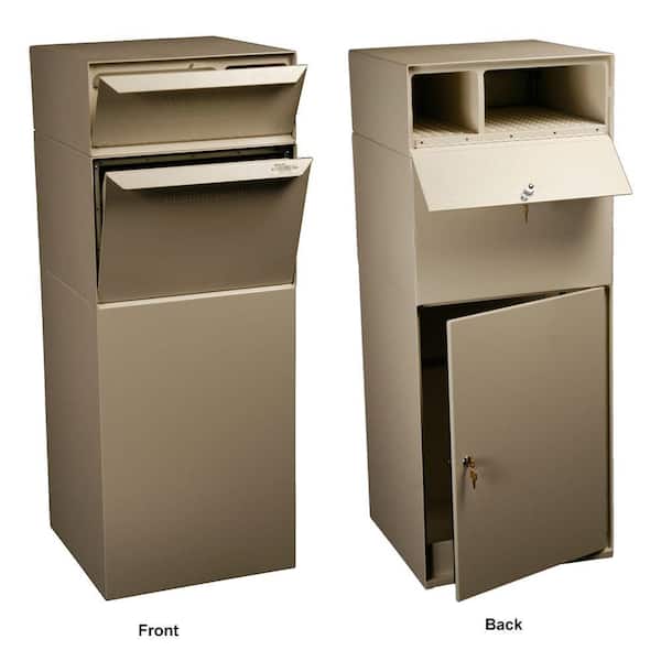 dVault Full Service Vault Mailbox with Mail and Package Delivery in Sand