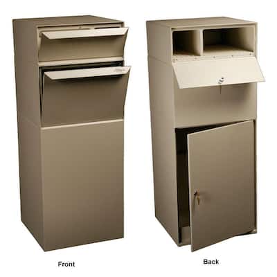 Full Service Vault Mailbox with Mail and Package Delivery in Black