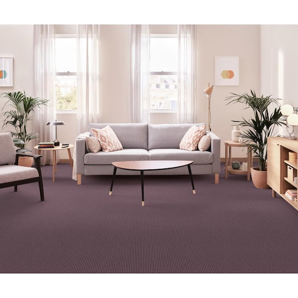 Lyrical Color Dart Purple 38 oz. Nylon Pattern Carpet - Installation Required