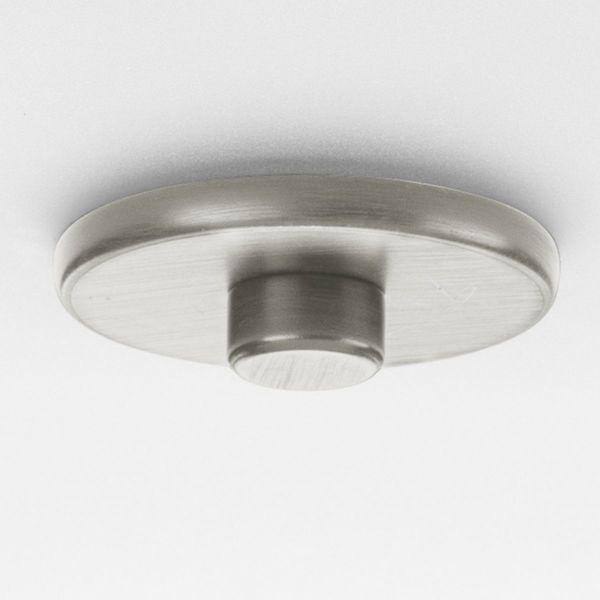 Brushed Nickel Drum Semi-Flush Convertible Light