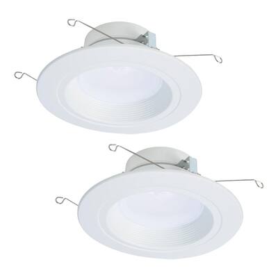 5 in./6 in. 2700K-5000K Tunable Smart Integrated LED White Recessed Light Ceiling Trim Selectable Lumen (2-Pack)