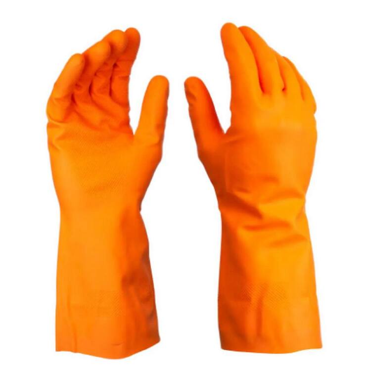  1-Count Orange M/L Nitrile Long Cuff Gloves