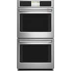 27 in. Smart Double Electric Wall Oven with Self-Cleaning and Convection Upper Oven in Stainless Steel