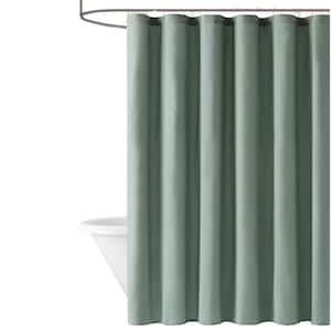 Everyday Green 72 in. W x 72 in. L Microfiber Polyester Shower Curtain