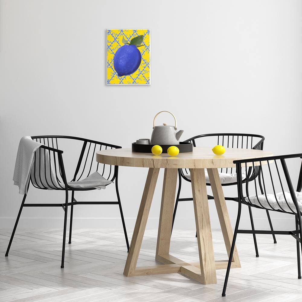 Blue Lemon over Yellow by Matthew Piotrowicz Unframed Food Graphic Art Print 14 in. x 11 in. price history on PriceWatchPro