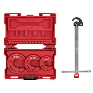 Close Quarters Tubing Cutter Set with 1.25 in. Basin Wrench (4-Piece)