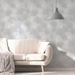 Ginkgo Leaves Silver Removable Wallpaper