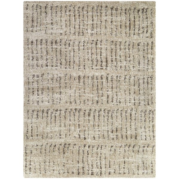 BALTA Hodder Beige 8 ft. x 10 ft. Stripe Area Rug
