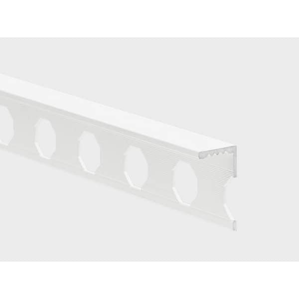 EMAC Nsuelo white touch 0.5 in. D x 0.5 in. W x 98.4 in. L angle shape Aluminum Molding and Transition Trim