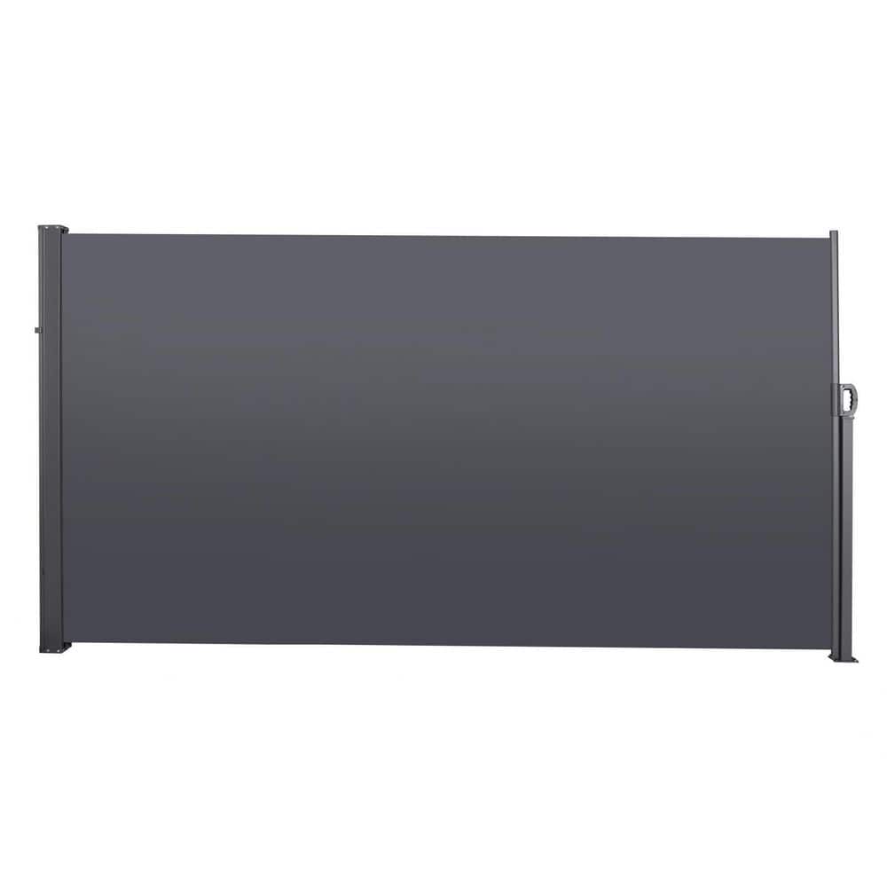 9.84 ft. x 5.25 ft. Privacy Fence Screen Dark Grey Metal for Garden Fence, Retractable Side Screen Awning price history on PriceWatchPro