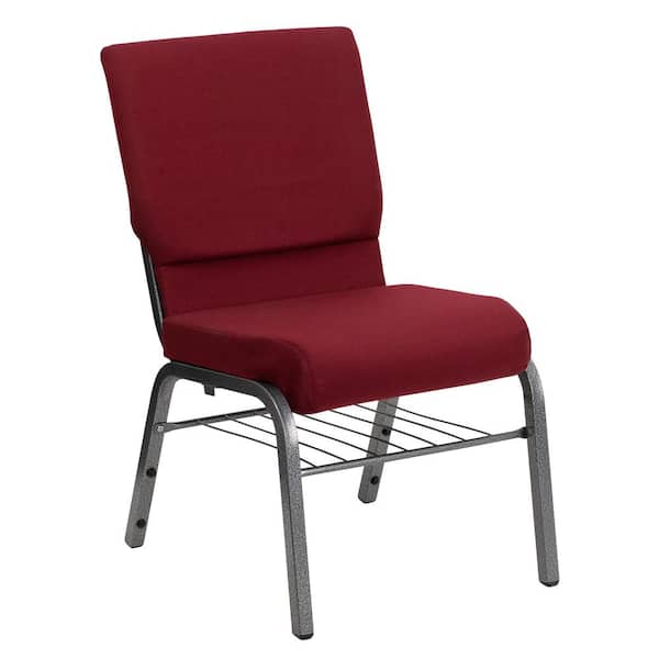 Carnegy Avenue Fabric Stackable Chair in Burgundy
