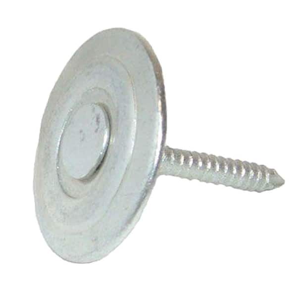 Grip-Rite 1-1/2 in. x 12-Gauge Electrogalvanized Ring Shank Round Metal Cap Roofing Nails 50 lb. Box