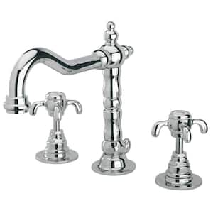 Ornellaia 8 in. Widespread 2-Handle Mid-Arc Bathroom Faucet in Brushed Nickel