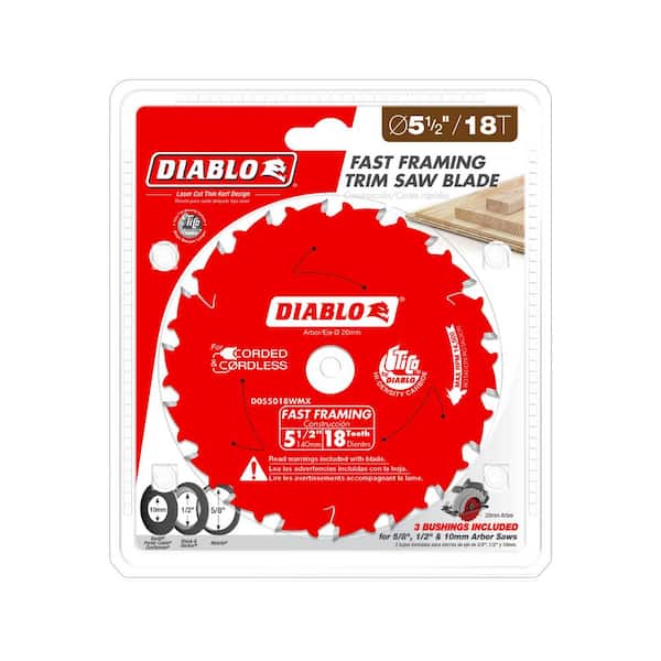 5-1/2 in. x 18-Tooth Fast Framing Saw Blade with Bushings 5-1/2 in. x 18-Tooth Fast Framing Saw Blade with Bushings