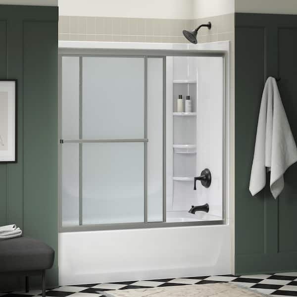 STERLING Deluxe 55-60 in. W x 56 in. H Sliding Tub Door in
