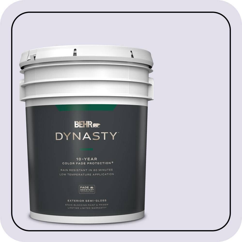 BEHR DYNASTY 5 gal. #M560-1 Sweet Bianca Semi-Gloss Exterior Stain ...