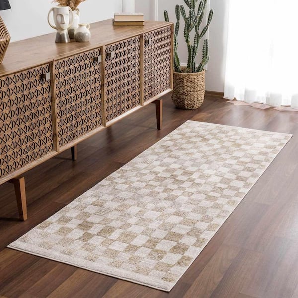 Benjy Cream/Gold 3 ft. x 7 ft. Area Rug