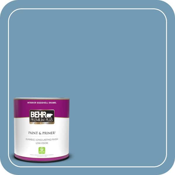 BEHR PREMIUM PLUS 1 qt. #560D-5 Ocean View Eggshell Enamel Low Odor Interior Paint & Primer