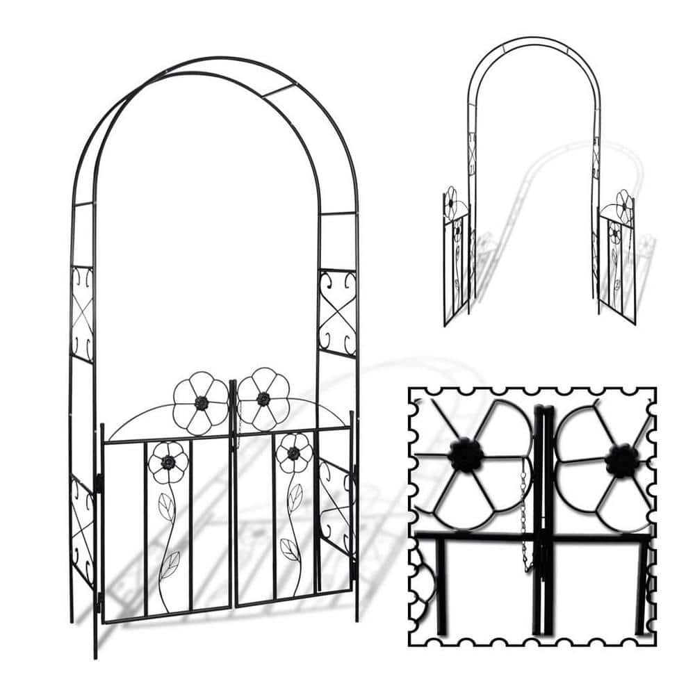 90.6 in. x 45.3 in. Garden Arch Arbor Trellis Patio Plant Stand Rack Archway price history on PriceWatchPro