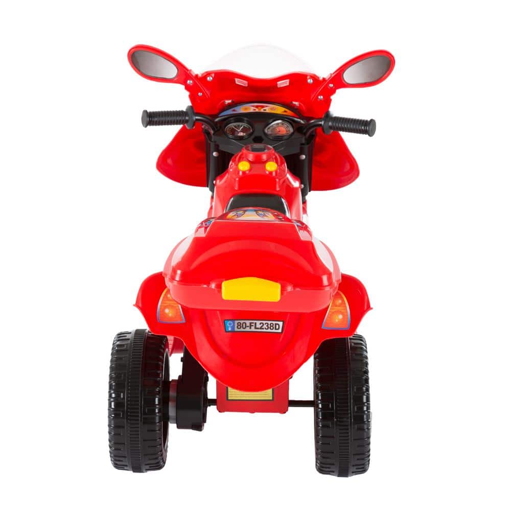 Red 6-Volt Kids Electric Ride-On Motorcycle with Sounds