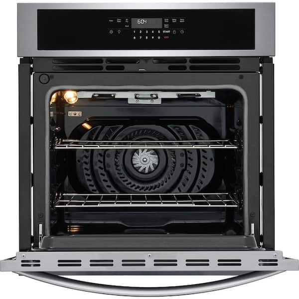 27 in. Single Wall Oven with Convection 30-min Steam-Cleaning in Stainless Steel