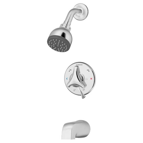 Symmons Origins Single-Handle 1-Spray Tub and Shower Faucet with VersaFlex Integral Diverter in Chrome (Valve Included)