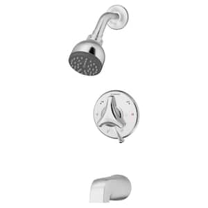Origins Single-Handle 1-Spray Tub and Shower Faucet with EasyService Stops in Chrome (Valve Included)