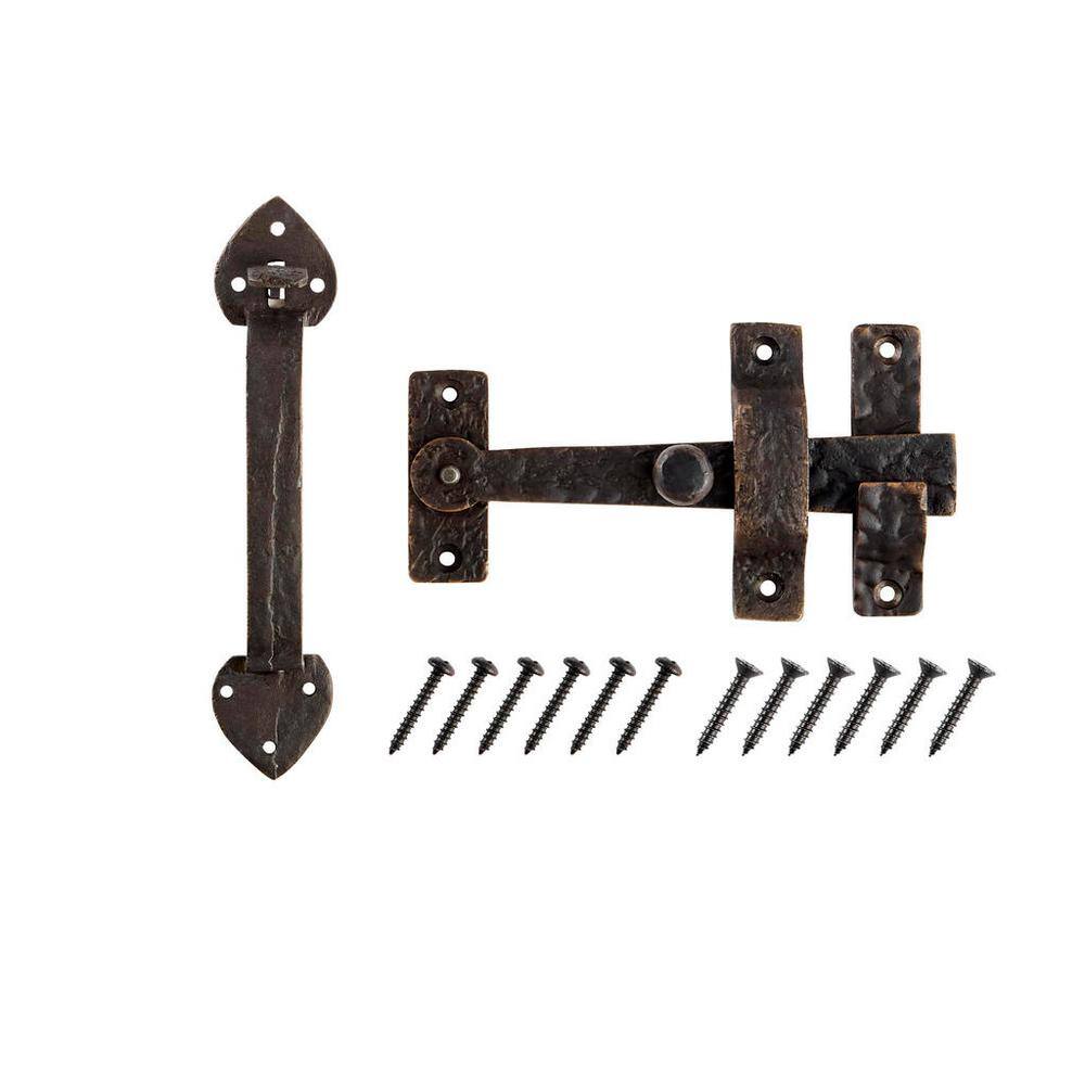 8 in. Natural Bronze Thumb Latch in Patina Bronze