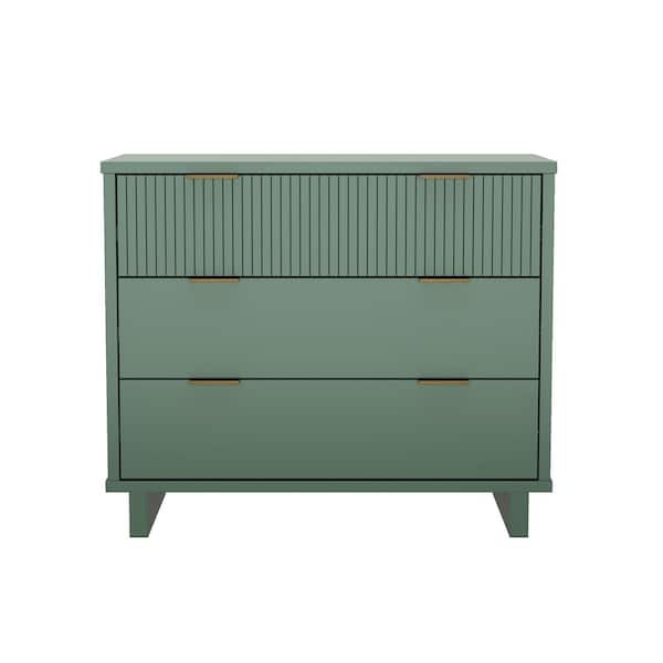 Elara 38 Inch Solid Wood Contemporary 3 Drawer Dresser