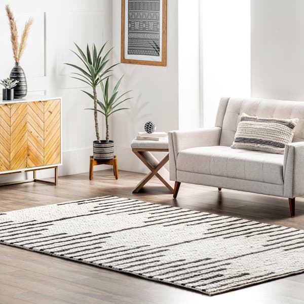 nuLOOM Hand Made Contemporary Modern Braided Wool Area Rug in