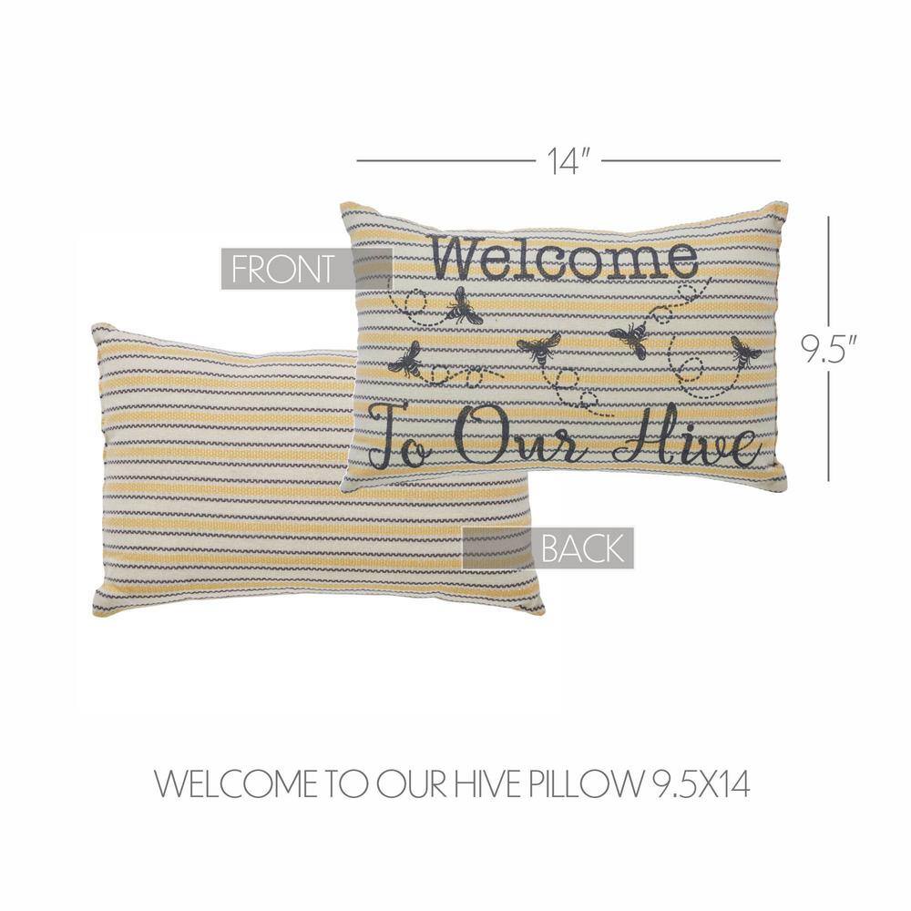 Vintage Yellow and White Cotton Striped Throw Pillow