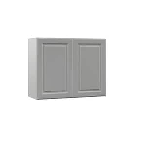 Designer Series Elgin Assembled 30x24x12 in. Wall Kitchen Cabinet in Heron Gray