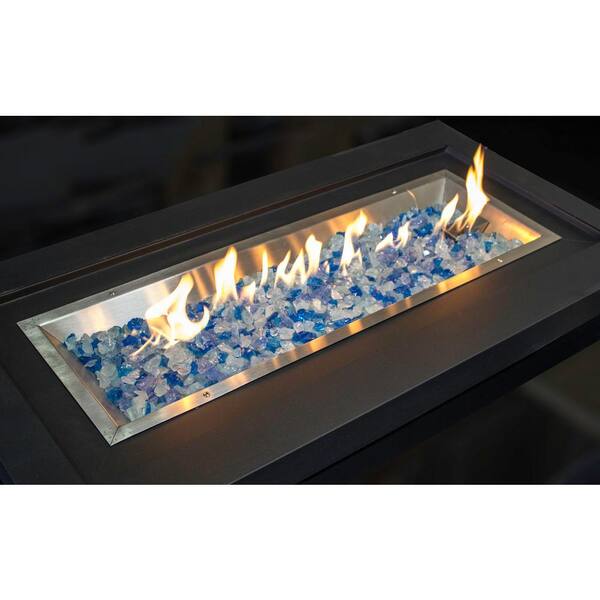 AZ Patio Heaters Outdoor Fire Pit in Coffee with Cover and Bahama Blend Fire Glass AZ Patio Heaters Outdoor Fire Pit in Coffee with Cover and Bahama Blend Fire Glass