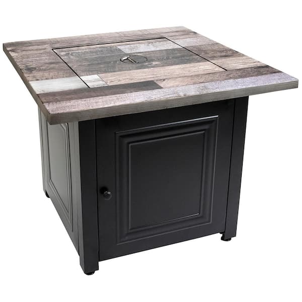 FIRE ISLAND 30 in. W x 24.6 in H Square Steel UV Printed Propane