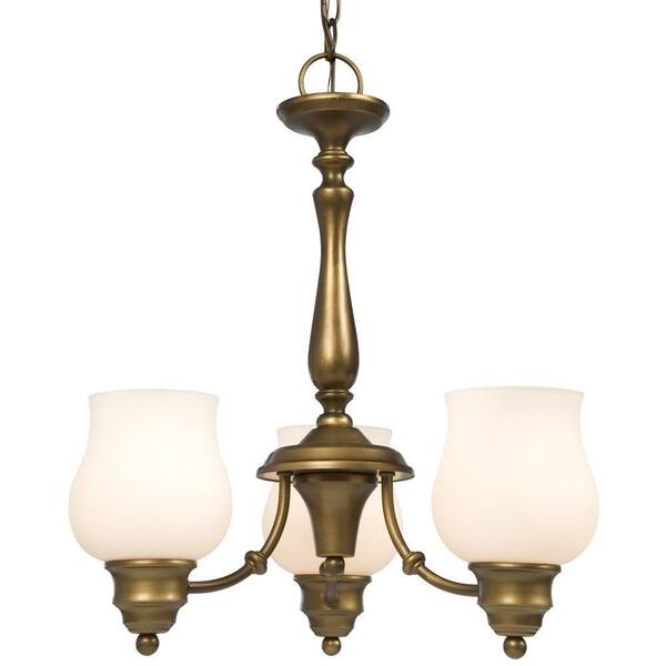 Filament Design Negron 3-Light Parisian Antique Brass Incandescent Chandelier