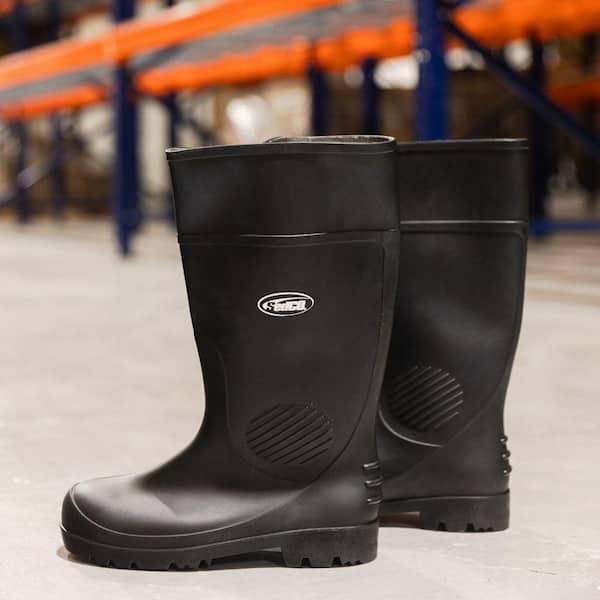 Sedco Unisex High-Cut 15 in. All-Purpose PVC Rubber Boots - Black