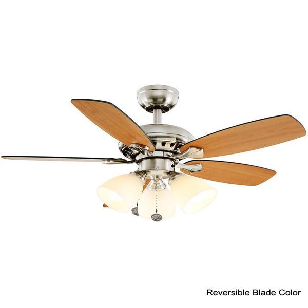 Hampton Bay Luxenberg 36 in. LED Brushed Nickel Ceiling Fan Hampton Bay Luxenberg 36 in. LED Brushed Nickel Ceiling Fan