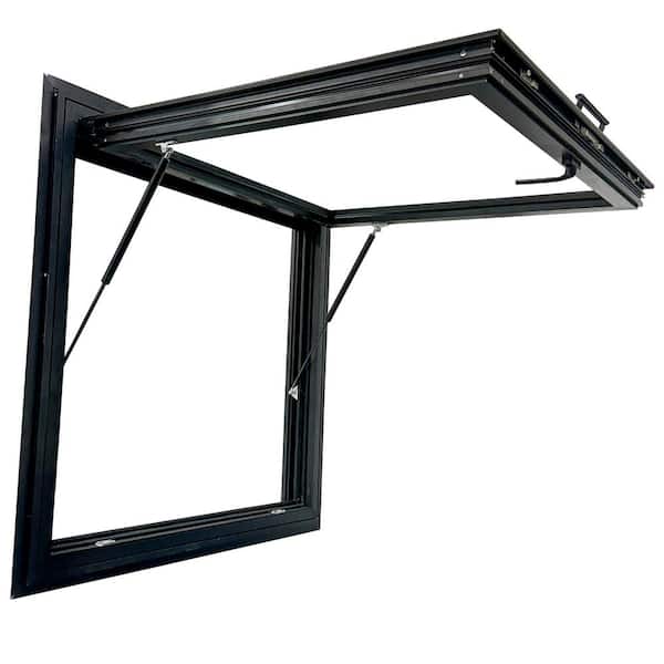 TEZA DOORS Teza 60 in. x 36 in. Aluminum Low-E Double-Pane Clear Glass Awning Window with Screen