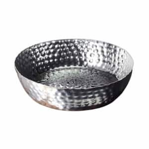 Amelia 14 in. W x 4 in. H x 14 in. D Round Silver Stainless Steel Bowls