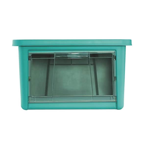 Rubbermaid 19.5 in. L x 17.5 in. W x 11.6 in. H Small Access Organizer in Turquoise