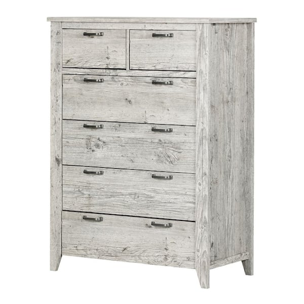 Camaflexi Shaker Style 5-Drawers White Chest of Drawers 48.75 H x