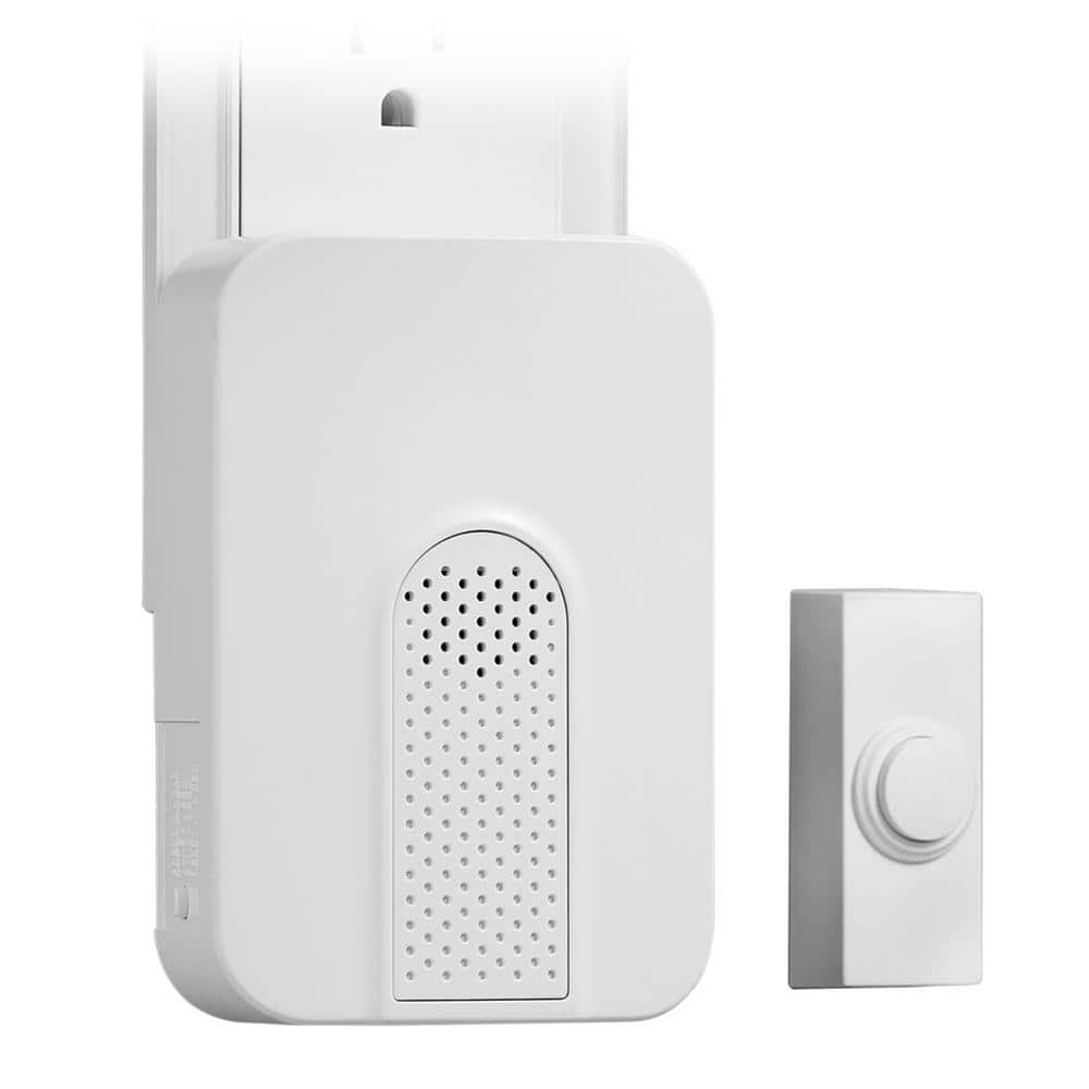 Wireless Plug-In Doorbell Kit with White Insert and 1 Push Button, White price history on PriceWatchPro