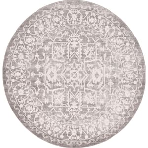 New Classical Olympia Gray 6' 0 x 6' 0 Round Rug