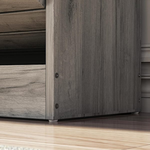 FUFU&GAGA 42.3 in. H x 22.4 in. W Gray Wood Grain 18-Pair
