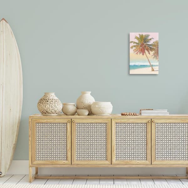 Pastel Gradient Beach Scene by Amber Sterling Unframed Nature Graphic Art Print 24 in. x 16 in.