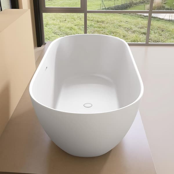 Zeafive Lux 59 in. x 29.53 in. Solid Surface Stone Resin Soaking