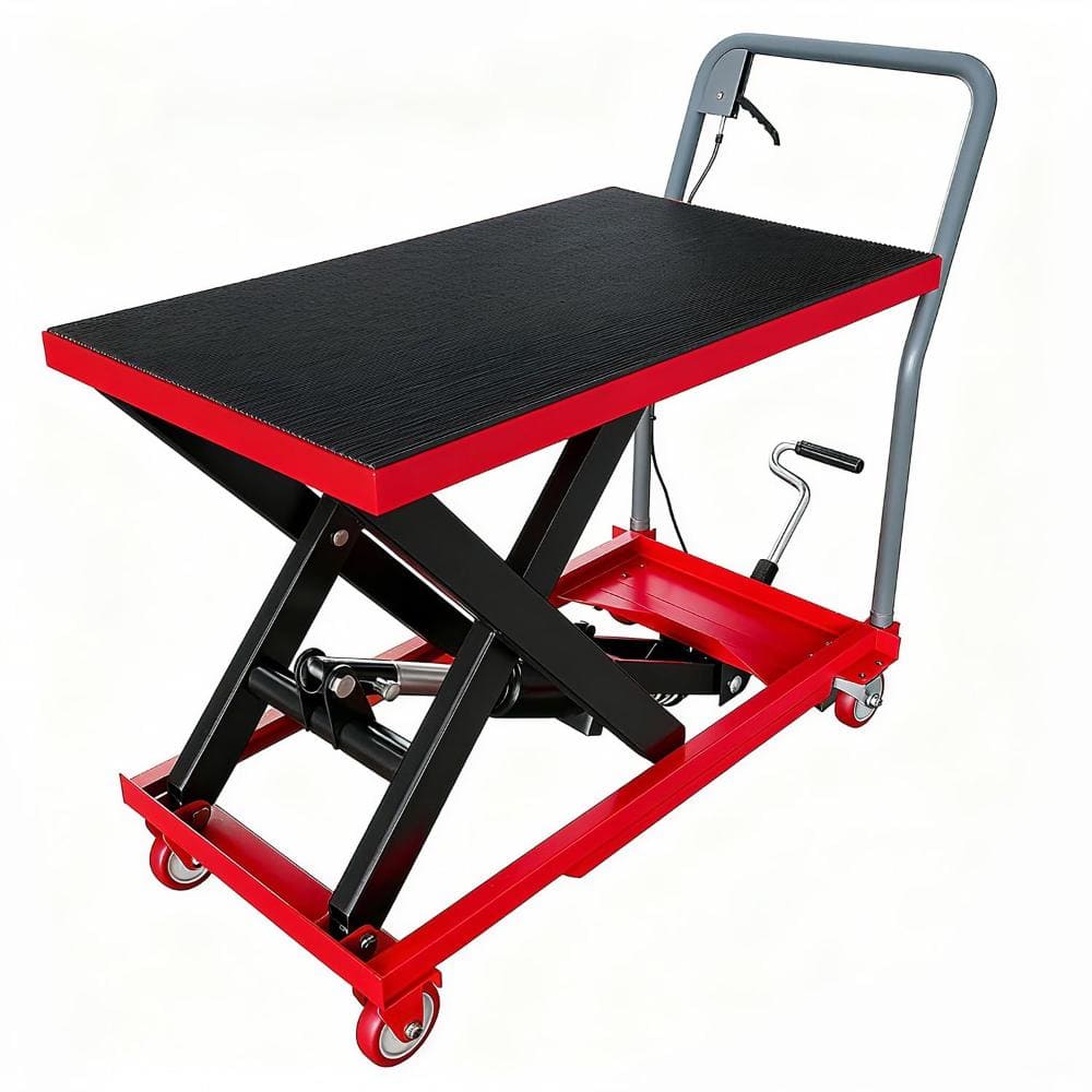 "Hydraulic Lift Table Cart, 500lbs Capacity 28.5"" Lifting Height, Manual Single Scissor Lift Table with Non-Slip Pad" price history on PriceWatchPro