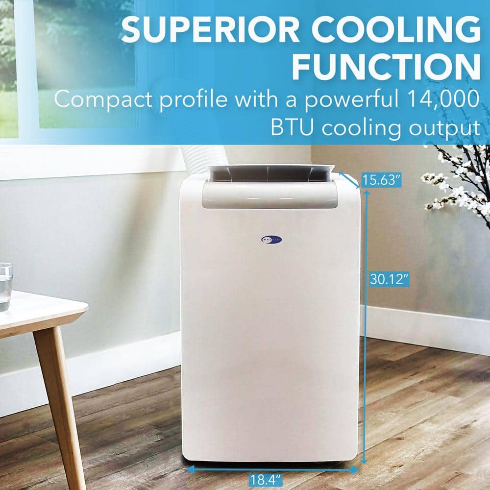Whynter 14,000 BTU White Portable Air Conditioner with Heater and Remote